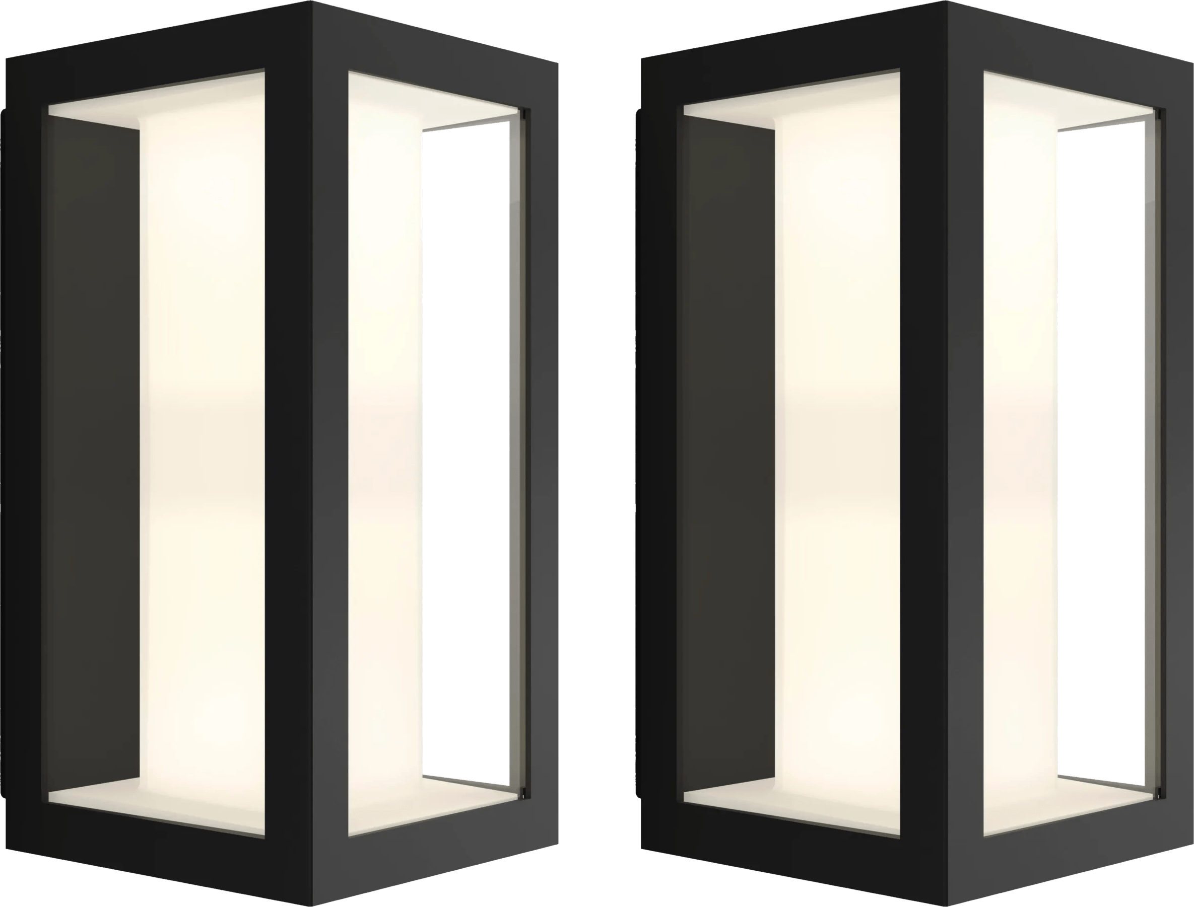 Philips Hue Impress muurlamp White and Color zwart smal duo pack