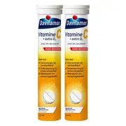 2x Davitamon Vitamine C Forte + Extra D3 Citroen 15 bruistabletten