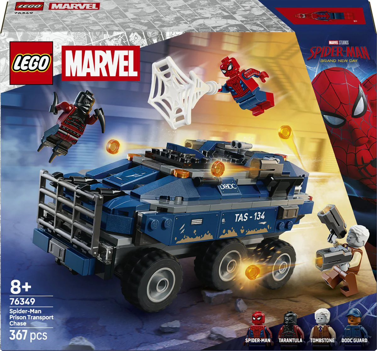 LEGO Marvel Spider-Man achtervolging van gevangenistransport 76349