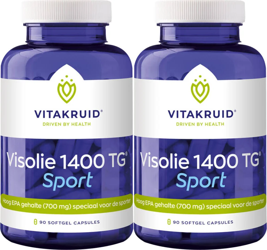 2x Vitakruid Visolie Sport 1400TG 90 softgels