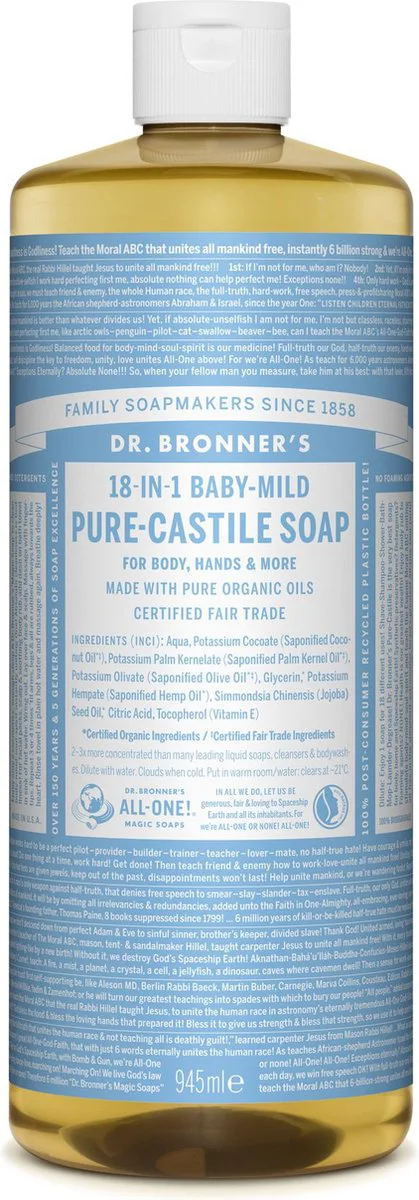 Dr. Bronner Magical Soap Baby Ongeparfumeerd 237ml 240ML