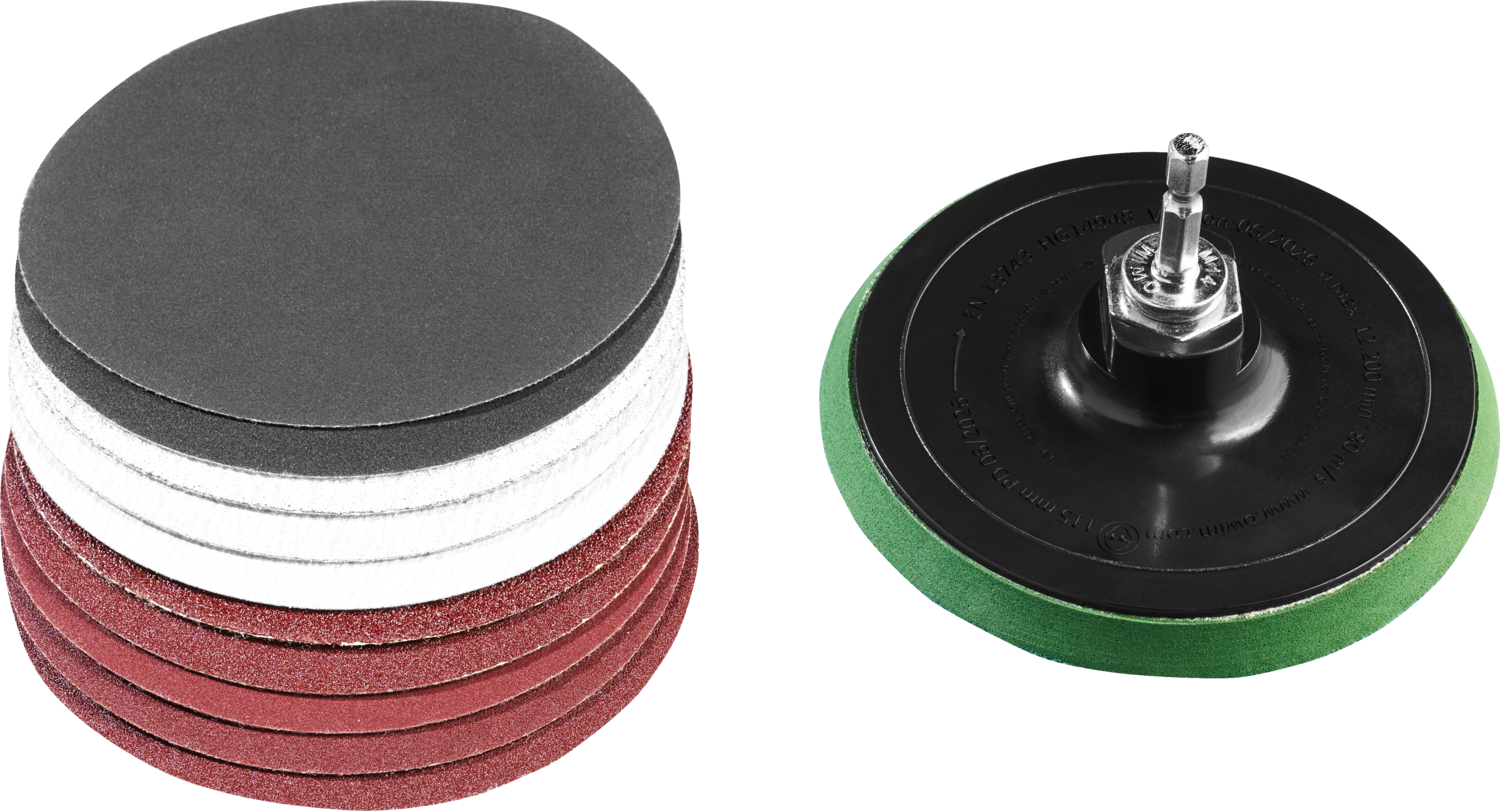 PARKSIDE Accessoires voor haakse slijper, Ø115 mm (Velcro schuurschijf met schuurpapier-set)