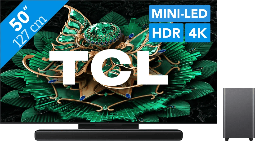TCL 50" QD Mini-led C71K 4K (2025) + TCL S55H 2.1 Soundbar