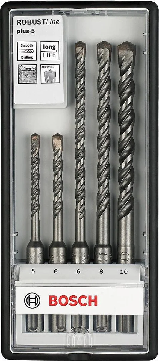 Bosch Professional Borenset SDS-Plus Robust Line 5-delig - 2607019927