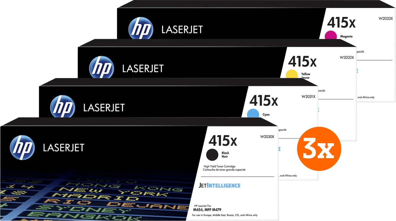 HP 415X Toner Combo Pack (3 stuks)