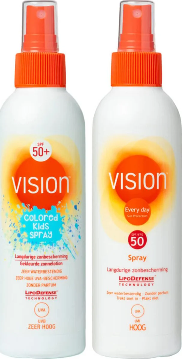 Vision SPF50 Familie Zonnebescherming Sprays Pakket