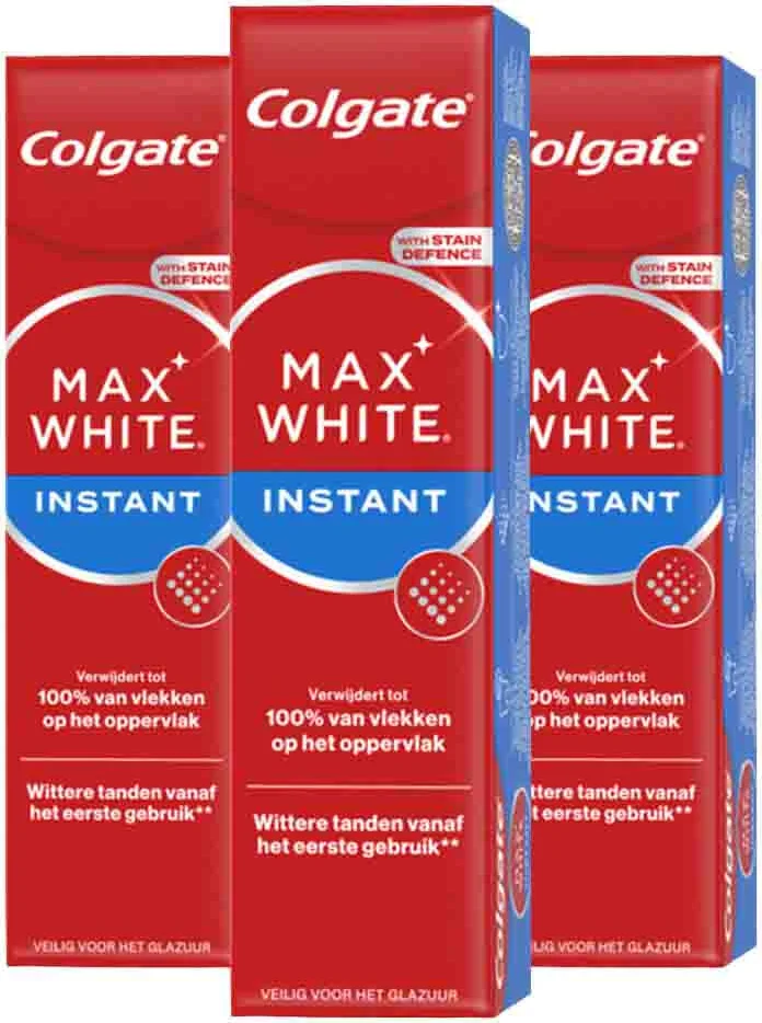 3x Colgate Tandpasta Max White Optic 75 ml