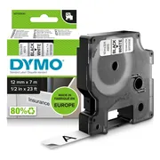 DYMO D1 12mm x 7m Zwart Wit Labels