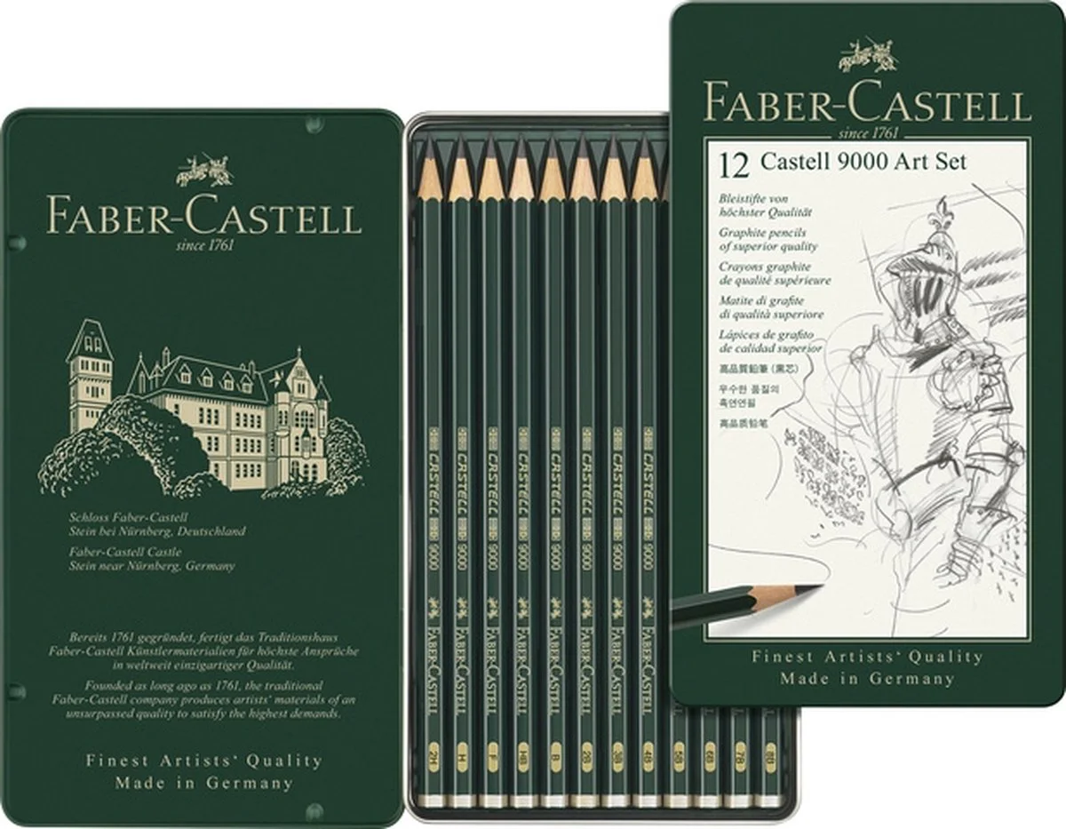 Faber-Castell grafietpotloden set - serie 9000 - 12 hardheden - FC-119065