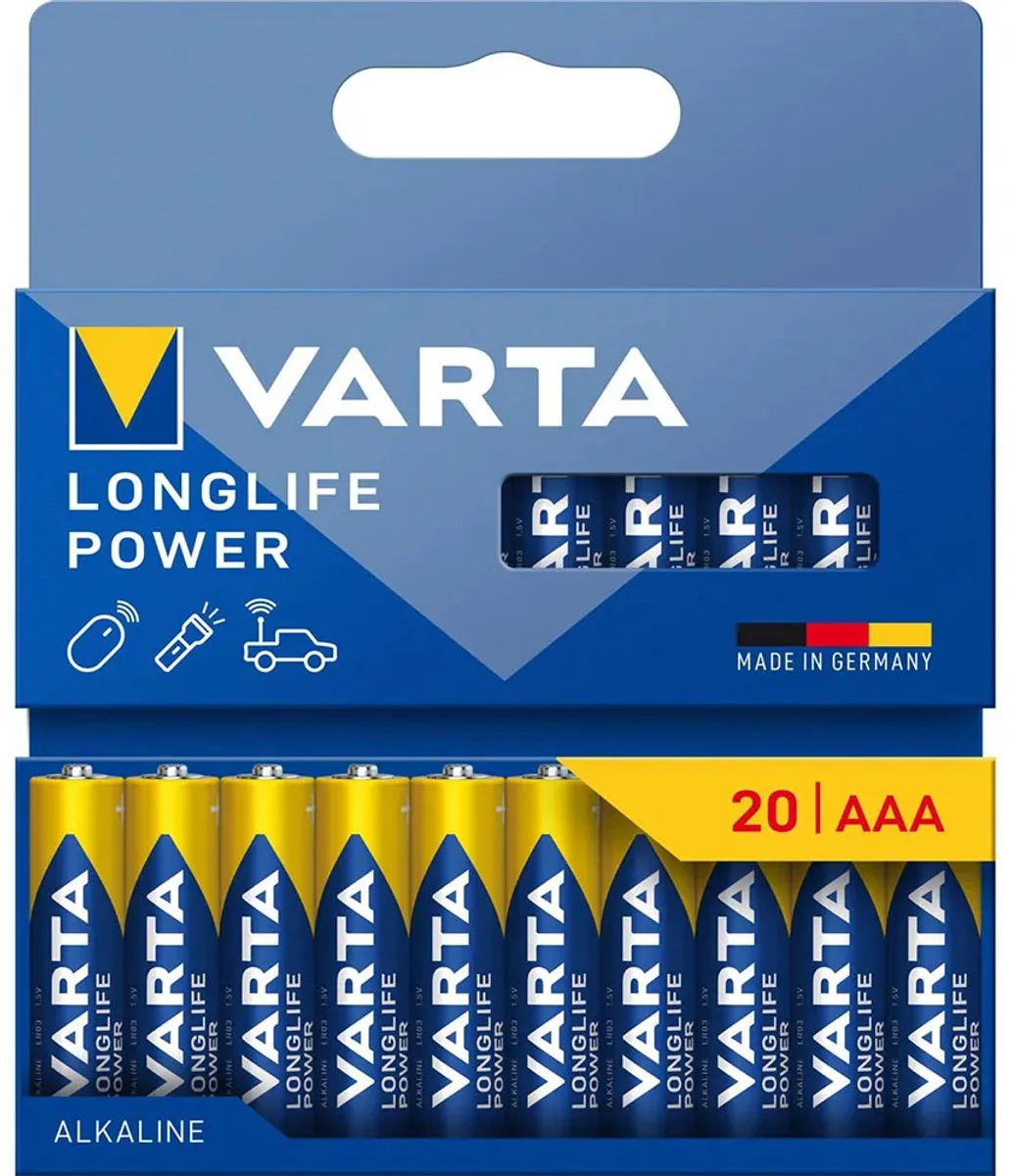 Varta Longlife Power AAA Pack 20 stuks