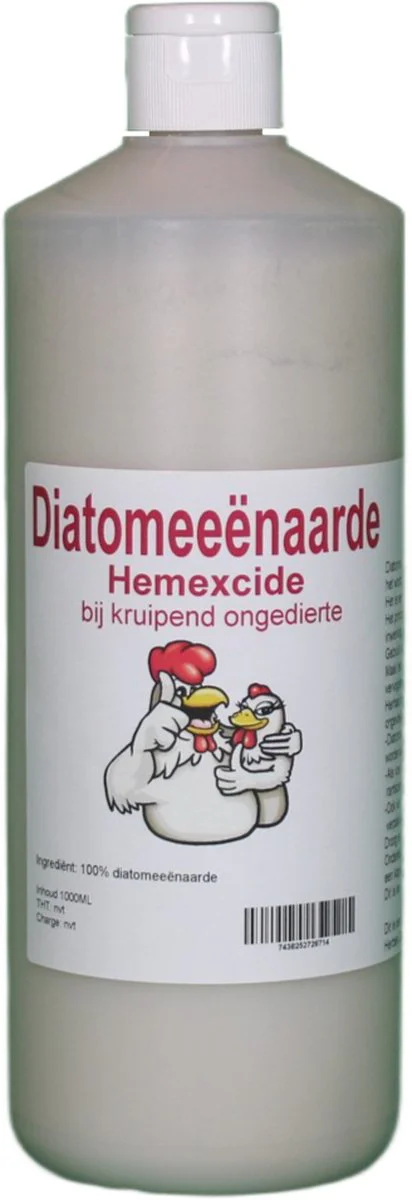 Mercator-groep Diatomeeënaarde - 1 Liter Fles - Bloedluizen en Mijten - Kippenhok
