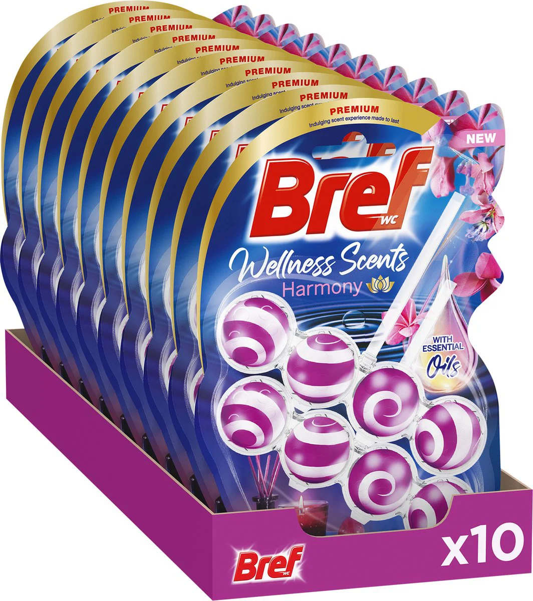 10x Bref Toiletblok Wellness Scents Harmony 2 stuks