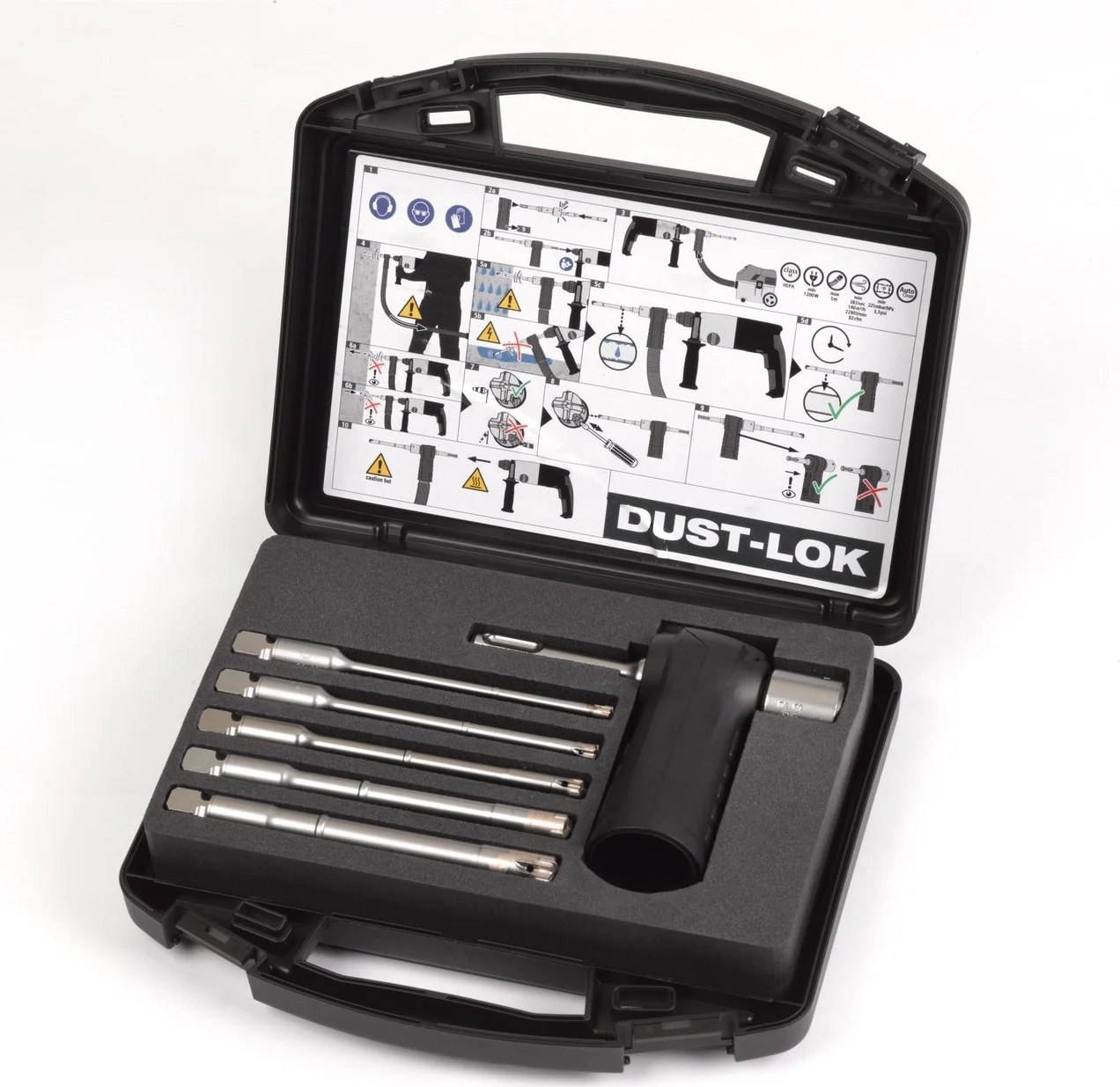 Milwaukee DUST-LOK SDS-Plus Stofvrije Boorset 7-delig - 4 sneden - Modulair ontwerp - 4932471162
