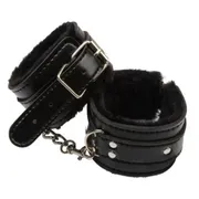 BDSM bondage - SM Leren Handboeien - Zwart