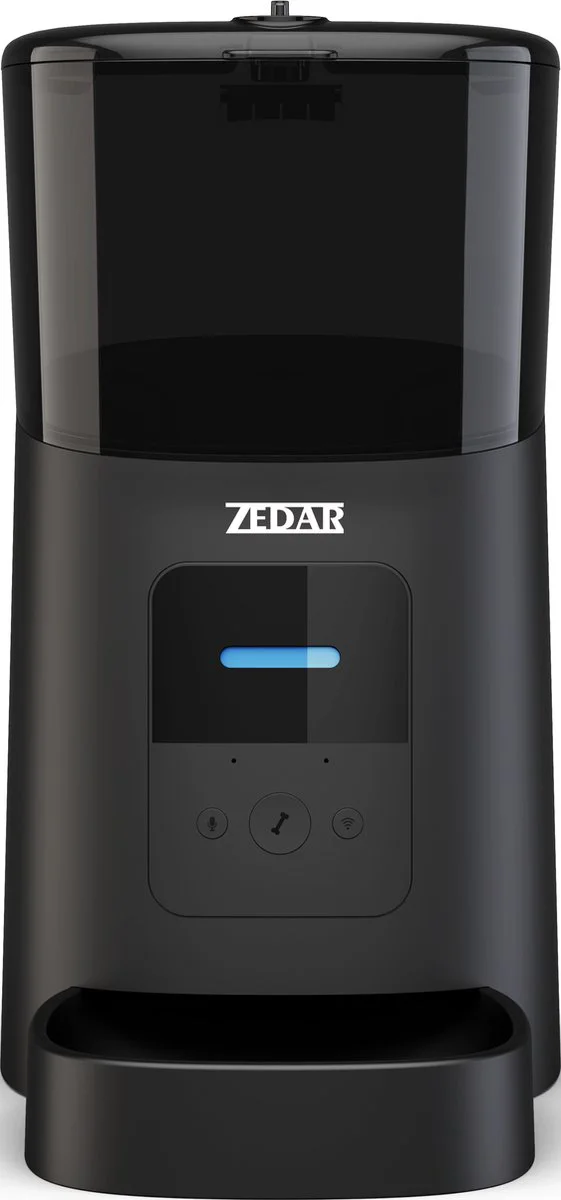 Zedar A600 Automatische Voerbak - Kat en Hond - Voerautomaat met App - 6 L - Zwart