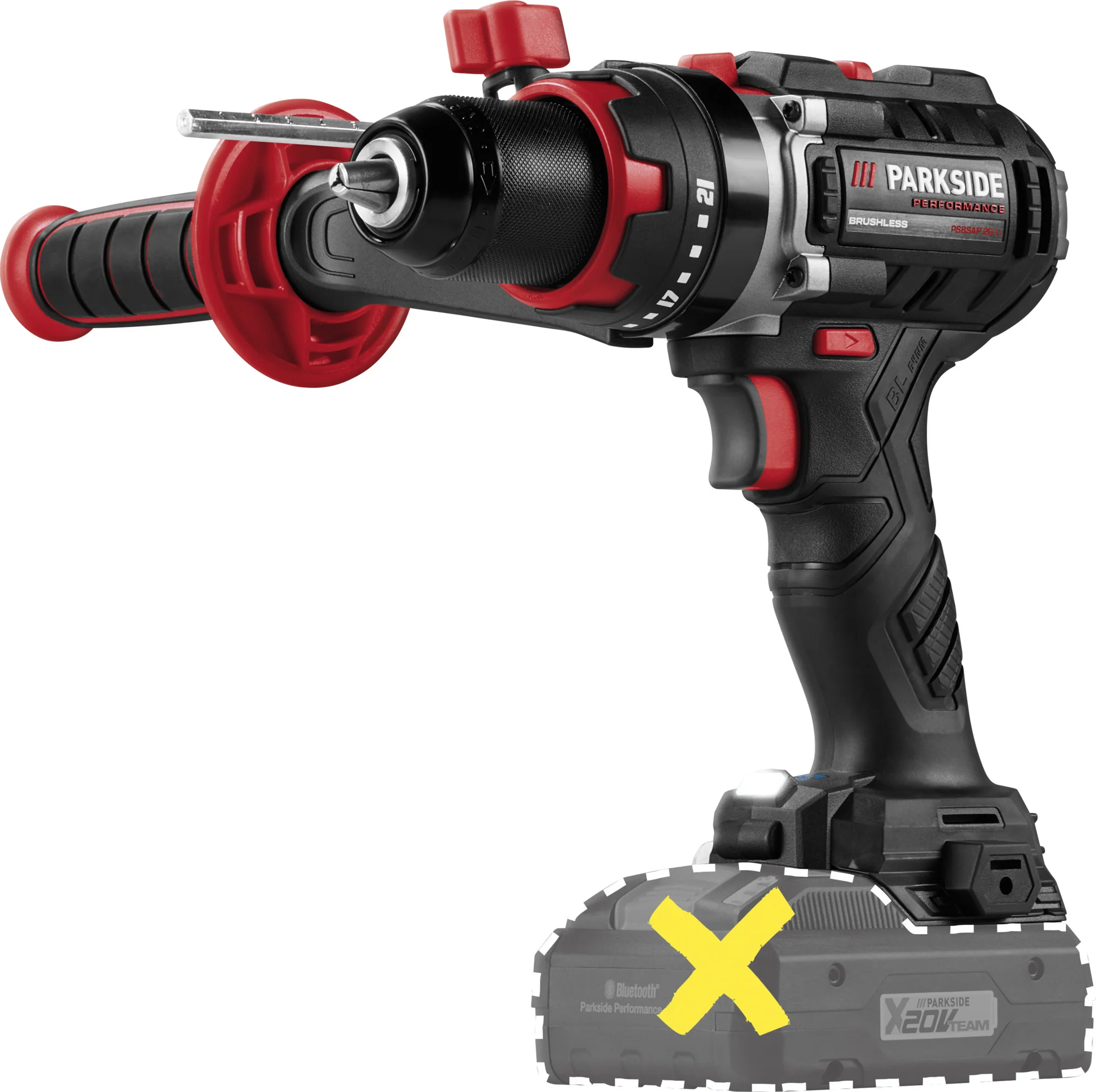PARKSIDE PERFORMANCE Accu-klopboormachine 20 V 64 Nm, zonder accu en lader