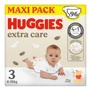 Huggies® Extra Care baby luiers, Maat 3 (6 tot 10 kg), 96 luiers met vochtindicator en Disney designs, Maxi Pack