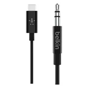 Belkin Rockstar Usb C naar 3,5mm Kabel Converter 0,9m Zwart