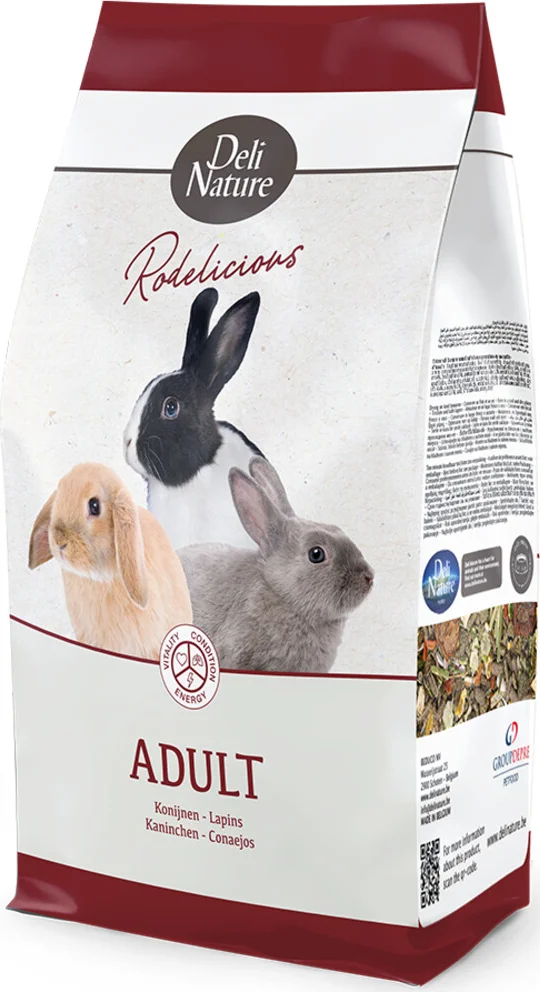5x Deli Nature Rodelicious Adult Konijnenvoer 750 gr