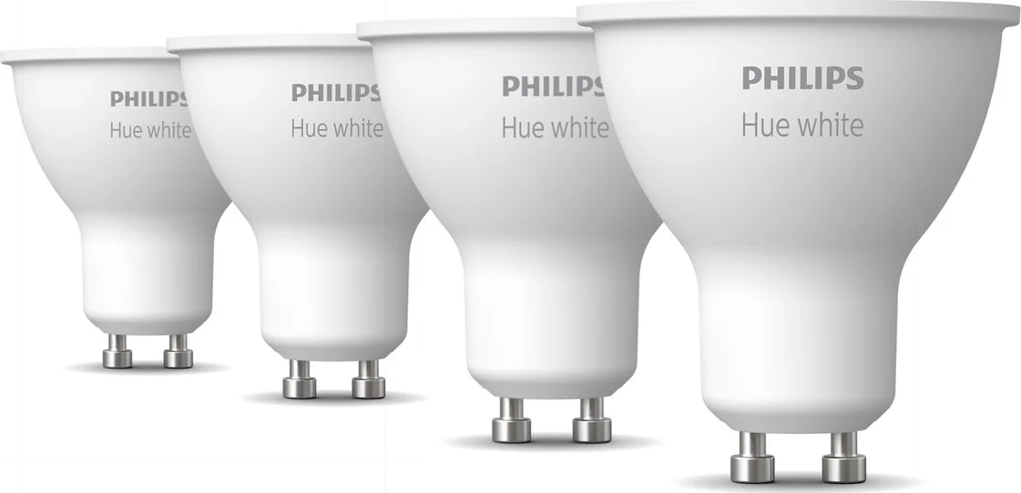 Philips Hue Voordeelpakket - GU10 - met 4 Spotjes - Warmwit Licht - Hue White