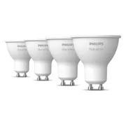 Philips Hue Voordeelpakket - GU10 - met 4 Spotjes - Warmwit Licht - Hue White
