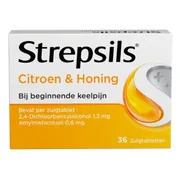 Strepsils Citroen & Honing Zuigtabletten 36ST