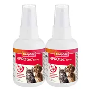 2x Beaphar Fiprotec Anti Vlooien en Teken Spray Hond en Kat 100 ml