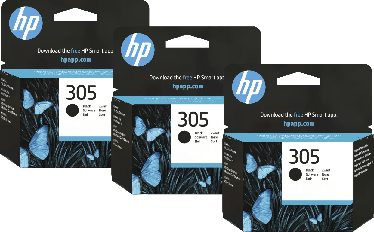 HP 305 Cartridge Zwart (3 stuks)