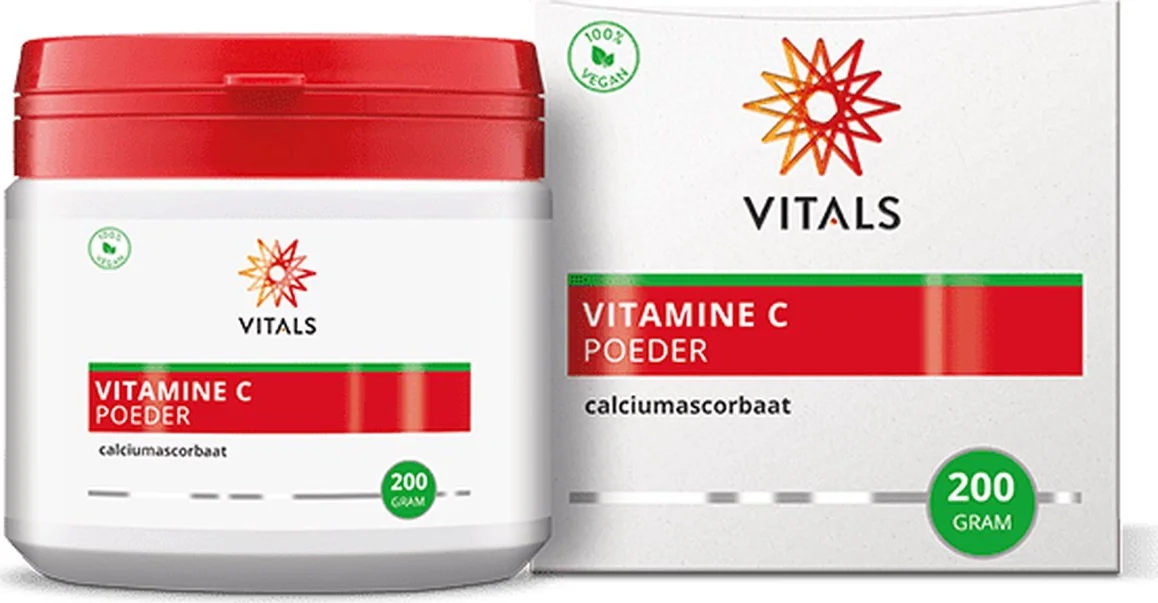 Vitals Vitamine C Poeder Calciumascorbaat 200GR