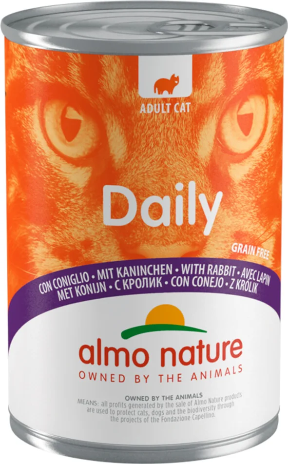 36x Almo Nature Daily Menu Kattenvoer Nat Konijn 400 gr