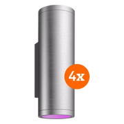 Philips Hue Appear muurlamp White & Color - RVS 4-Pack