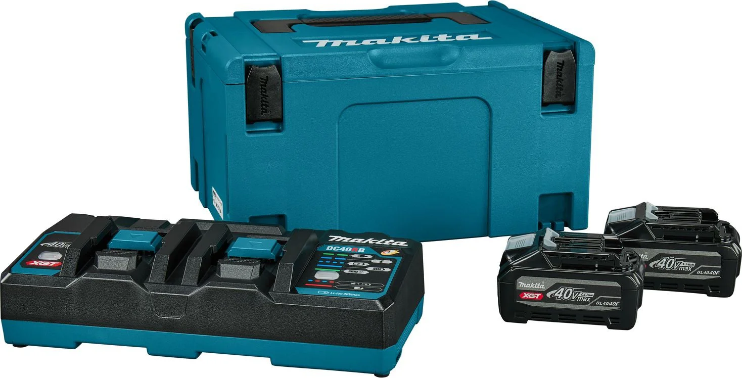 Makita Accu Starterset XGT DC40RB 2x BL4040F - 1911D8-0