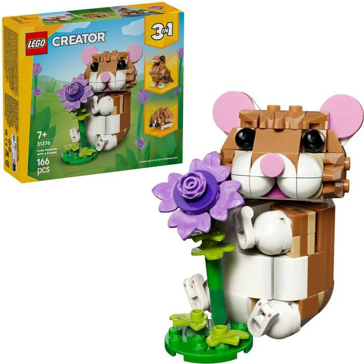 LEGO® Creator 3in1 Schattige Hamster met Bloem - 31376