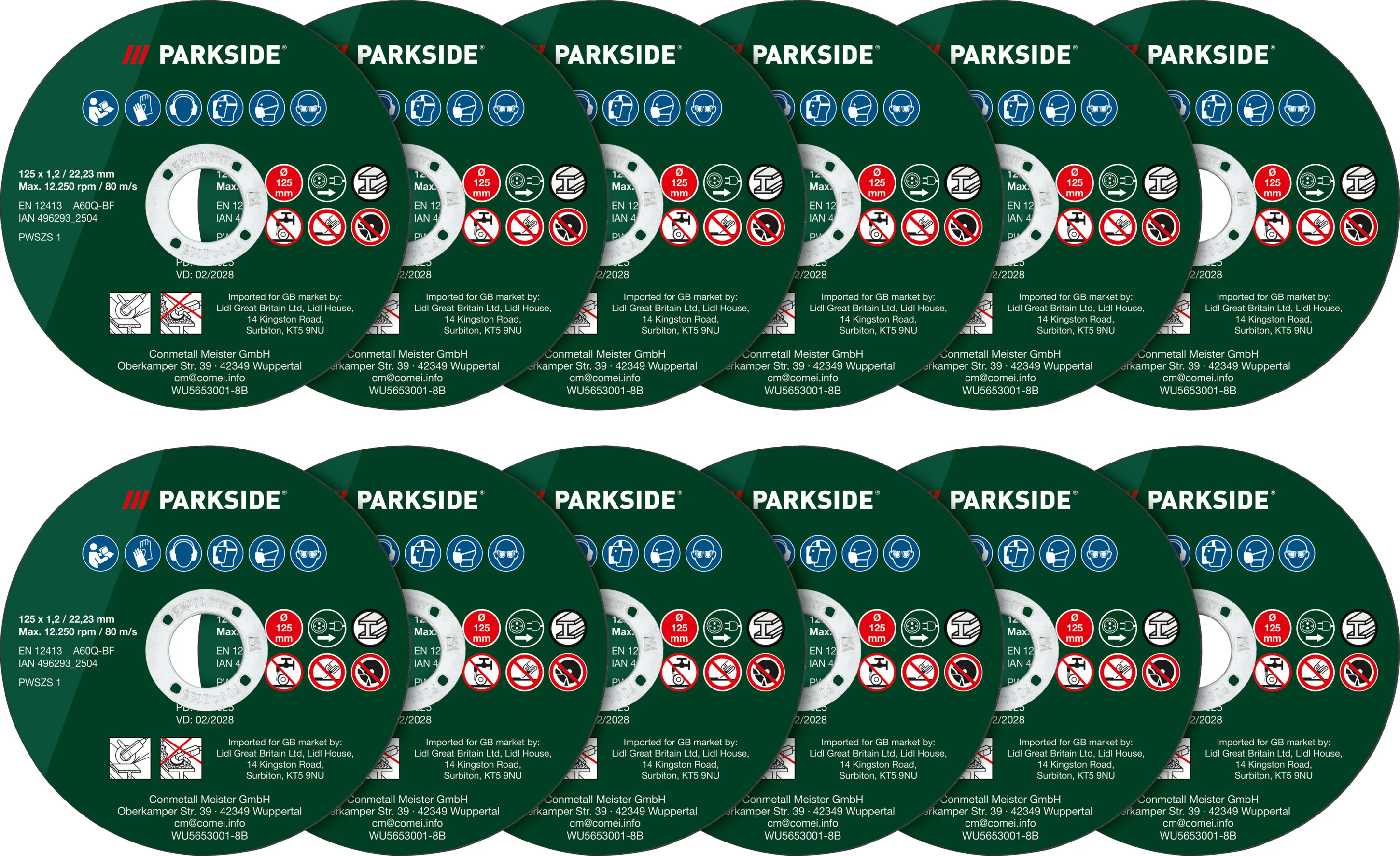 PARKSIDE Slijpschijven 125 mm (Doorslijpschijven)