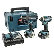 Makita DLX2131TJ Accu Combiset 2-delig (DHP482 + DTD152) 18V 5.0Ah in Mbox