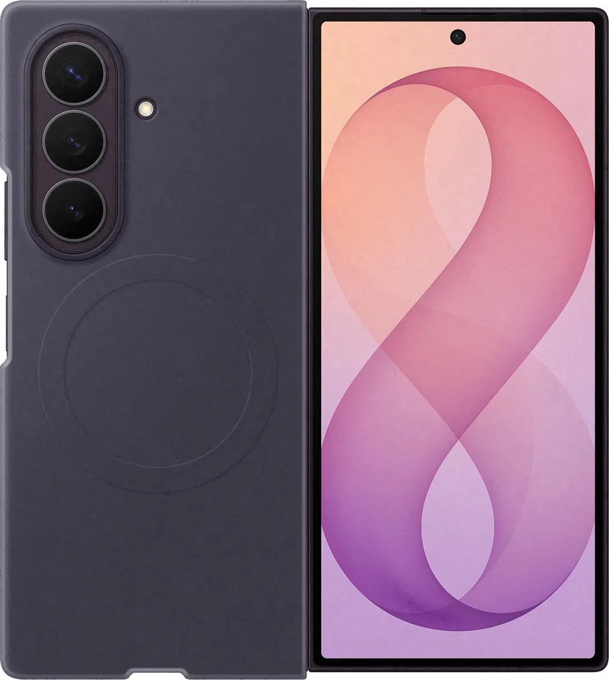 Samsung Galaxy Z Fold 8 Ultra Siliconen Back Cover met Magneet Paars
