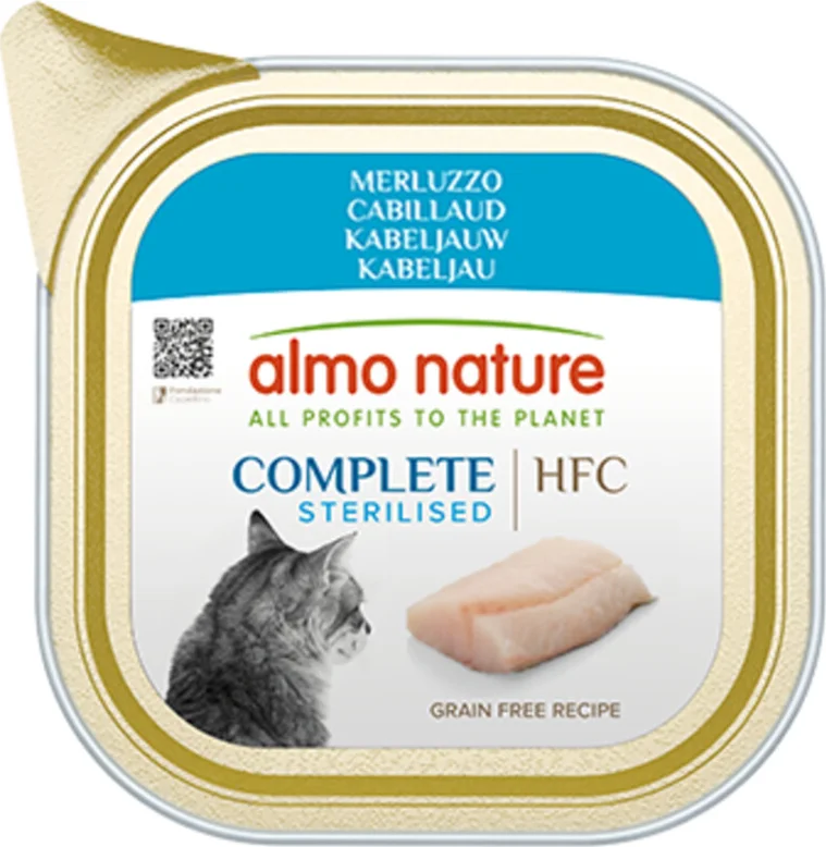 34x Almo Nature HFC Kattenvoer Nat Kabeljauw 85 gr