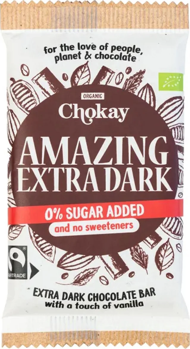 Chokay Amazing Extra Dark Chocolate Bar 70GR