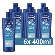 6x Andrélon Shampoo Hair & Body for Men 400 ml