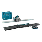 Makita SP001GM102 Accu Invalcirkelzaag 165mm AWS + Geleiderail en Tas XGT 40V Max 4.0 Ah in Mbox