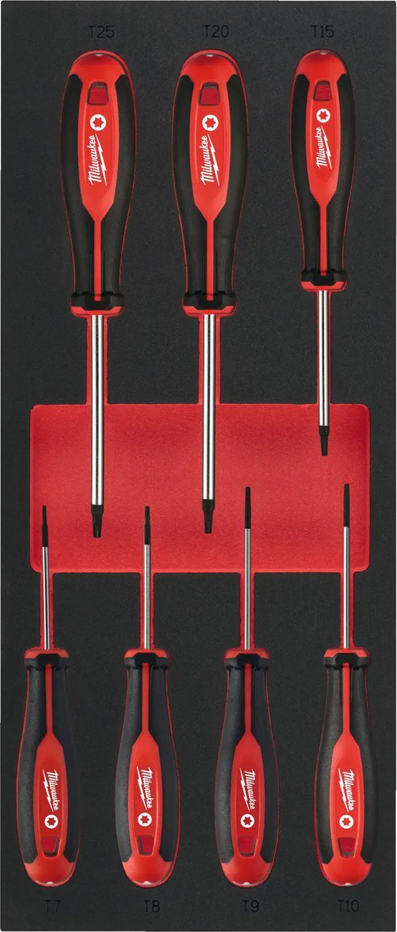 Milwaukee TOOLGUARD™ Foam inlay Tri-Lobe schroevendraaierset Torx nr.1 7-delig - 4932492391