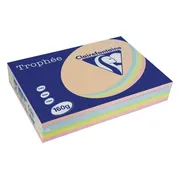 Clairefontaine - Trophée Pastel - A4 - Geassorteerde kleuren - 160 grams - 5 x 50 vel