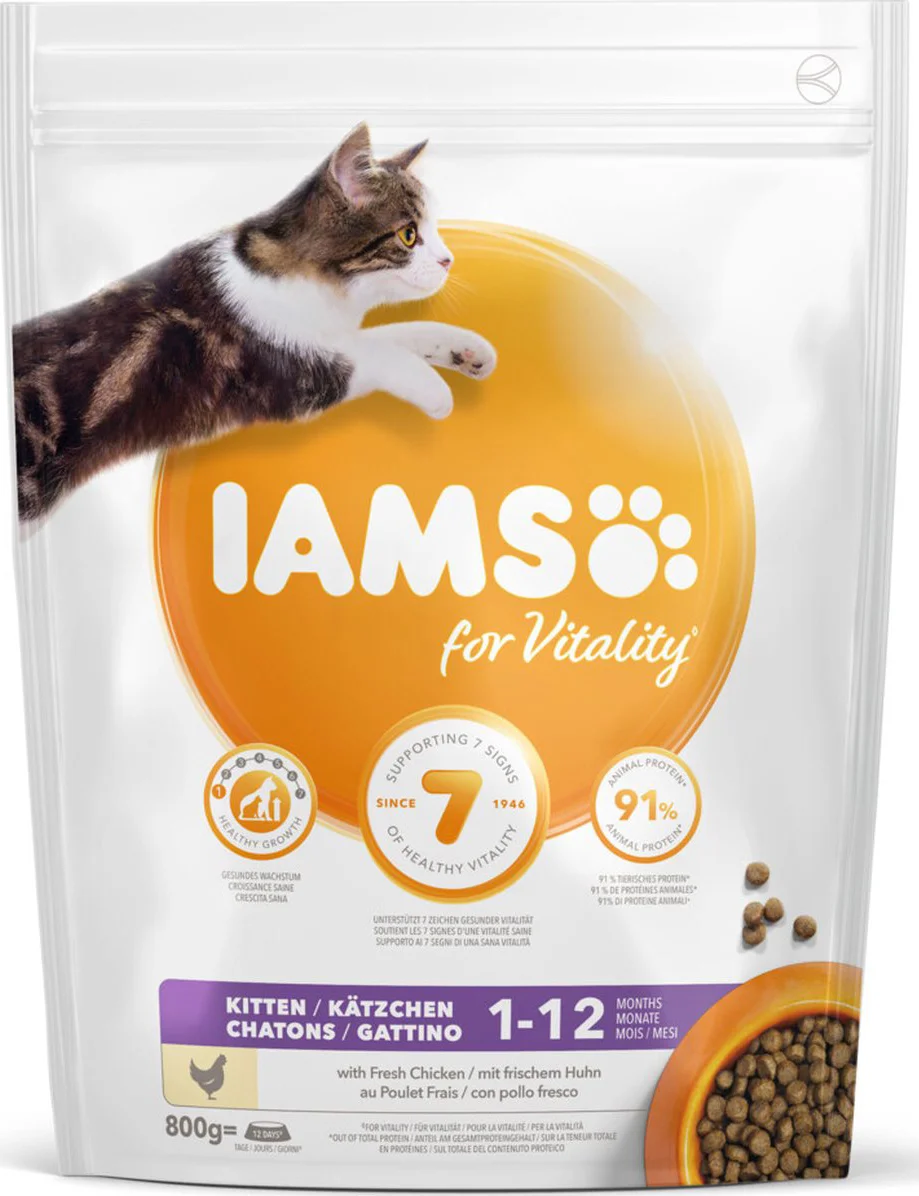 IAMS Kat Kitten/Junior Kip 800 gr