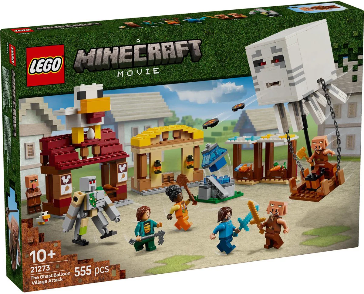 LEGO Minecraft De Ghast Ballon Aanval op het Dorp 21273