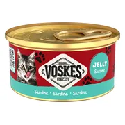 24x Voskes Kattenvoer Nat Gelei Sardine 85 gr