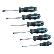Makita E-10528 Schroevendraaierset 6-delig SL4 / SL5,5 / PH1 / PH2 / PZ1 / PZ2