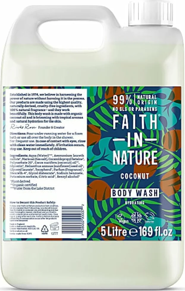 Faith In Nature Coconut Bodywash Navulverpakking 5LT