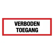 Verboden toegang sticker - 5x - 14,8 x 10,5 cm - toegangsverbod stickers - wit met rood