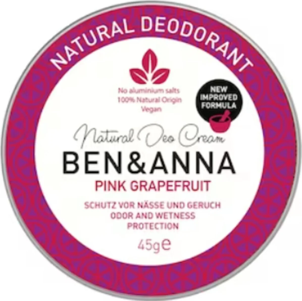 Ben & Anna Deodorant Crème - Pink Grapefruit 45GR