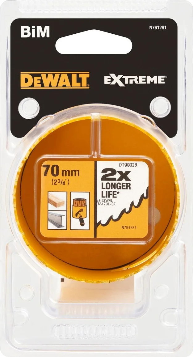 DeWALT DT90328 Gatzaag BiMetaal 70mm